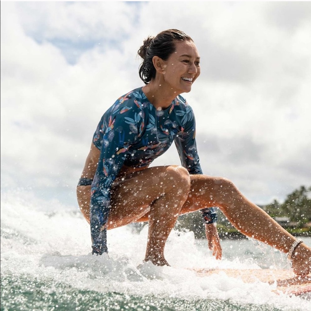 PATAGONIA Swell Seeker Cropped Rashguard Parrot M